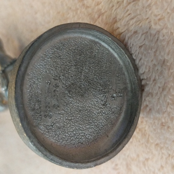 1984 Spoontiques Pewter Carousel Elephant with Crystal Ball Top - Picture 4 of 8